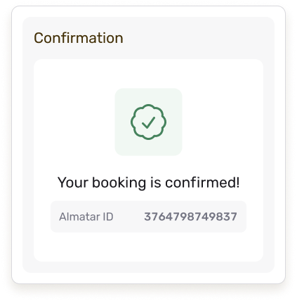 Now you added MixFly! complete booking steps to confirm